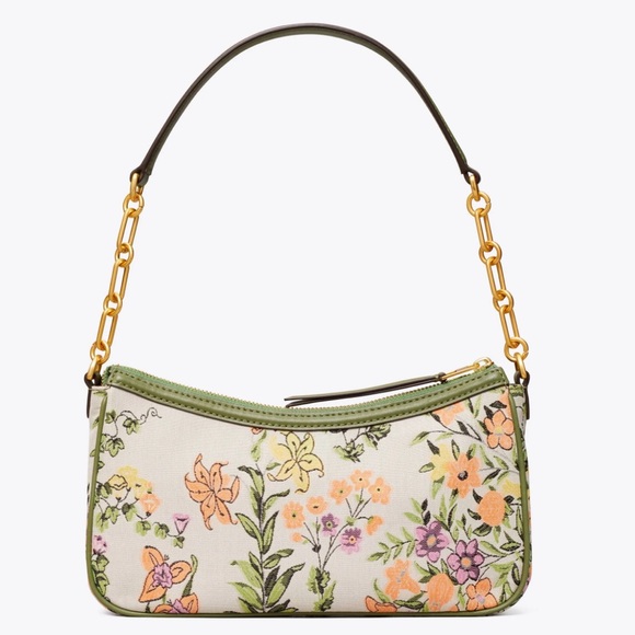 NWT- TORY BURCH T-MONOGRAM BROCADE STUDIO CONVERTIBLE BAG - Picture 3 of 11